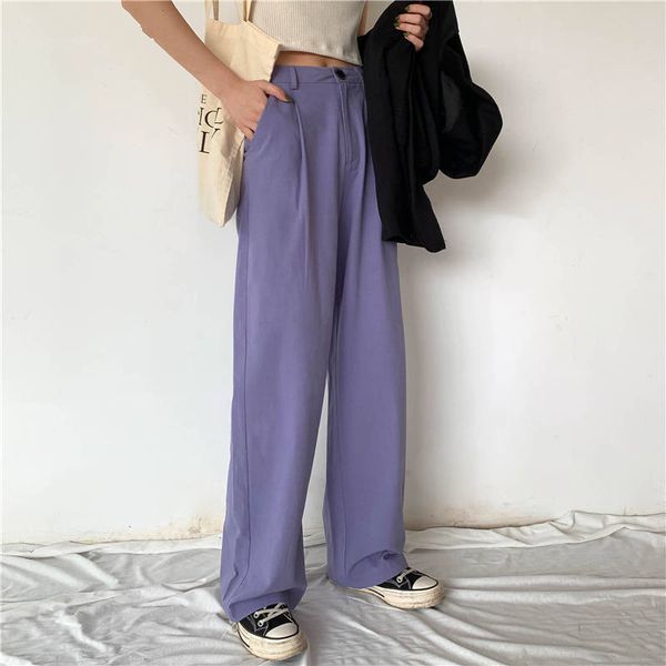 2020 spring women elegant long loose pants vintage lady high waist wide leg pants female casual street bottoms, Black;white
2020 spring women elegant long loose pants vintage lady high waist wide leg pants female casual street bottoms, Black;white