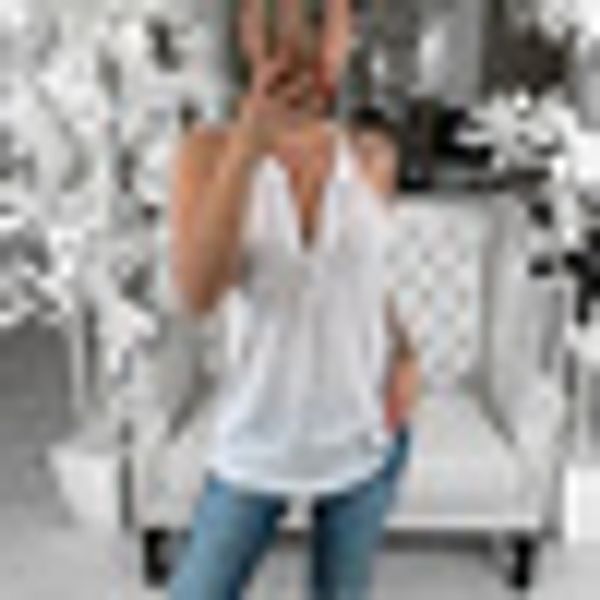 womens ladies t shirts summer v neck blouse cocktail sleeveless spaghetti strap clubwear solid tanks, White
womens ladies t shirts summer v neck blouse cocktail sleeveless spaghetti strap clubwear solid tanks, White
