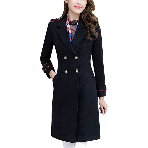 chamsgend s-5xl autumn winter jacket women double breasted coats elegant overcoat basic coat pockets professional wear coat 1004, Black
chamsgend s-5xl autumn winter jacket women double breasted coats elegant overcoat basic coat pockets professional wear coat 1004, Black