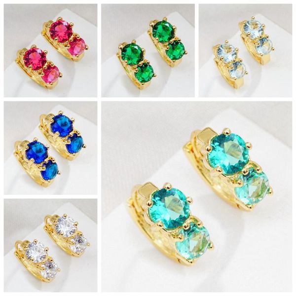 new cute colorful cubic zirconia small hoop earrings women fashion trendy gold color jewelry earings, Golden;silver
new cute colorful cubic zirconia small hoop earrings women fashion trendy gold color jewelry earings, Golden;silver