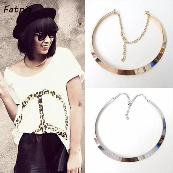 1pcs fashion circle bright mirrored metal collar punk women choker necklace fashion short blade chain necklace torques jewelry, Blue;slivery
1pcs fashion circle bright mirrored metal collar punk women choker necklace fashion short blade chain necklace torques jewelry, Blue;slivery