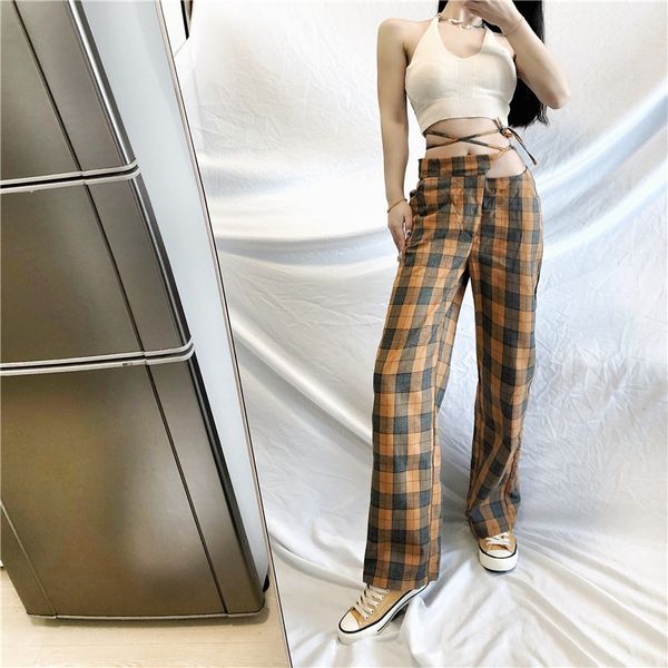 2020 summer plaid pants female retro hong kong flavor wide leg pants women harajuku style loose straight trousers tide, Black;white
2020 summer plaid pants female retro hong kong flavor wide leg pants women harajuku style loose straight trousers tide, Black;white