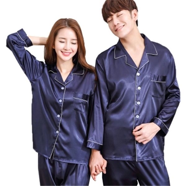 new luxurious silk satin couple pajamas set long sleeve trousers sleepwear women mens silk pyjamas set plus size 3xl, Black;brown
new luxurious silk satin couple pajamas set long sleeve trousers sleepwear women mens silk pyjamas set plus size 3xl, Black;brown