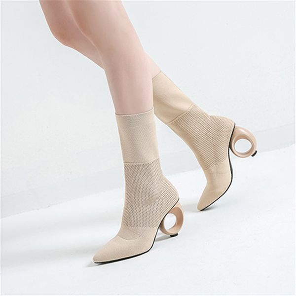 enplei ankle boots women party pumps 2020 trendy design woman stretch sock boots heels pointy knitted size 34-40, Black
enplei ankle boots women party pumps 2020 trendy design woman stretch sock boots heels pointy knitted size 34-40, Black