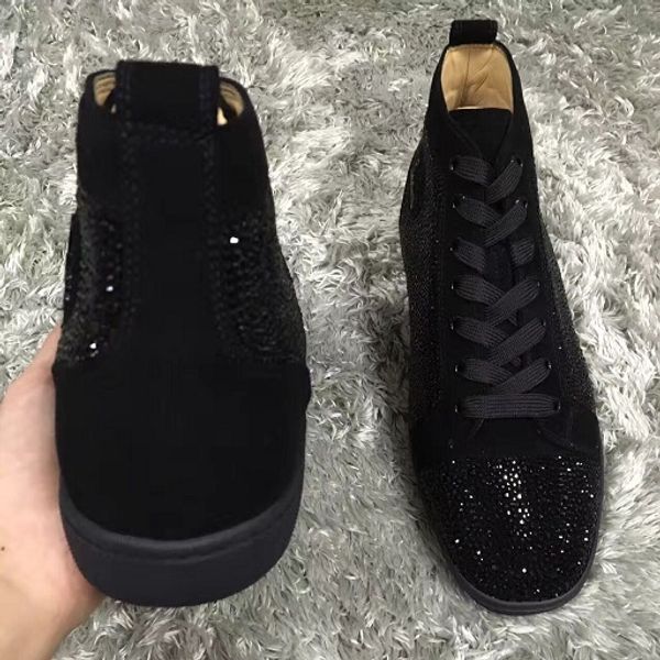 sell red bottom sneaker shoe men casual women fashion rhinestone high men dress party name brand strass designer walking, Black
sell red bottom sneaker shoe men casual women fashion rhinestone high men dress party name brand strass designer walking, Black