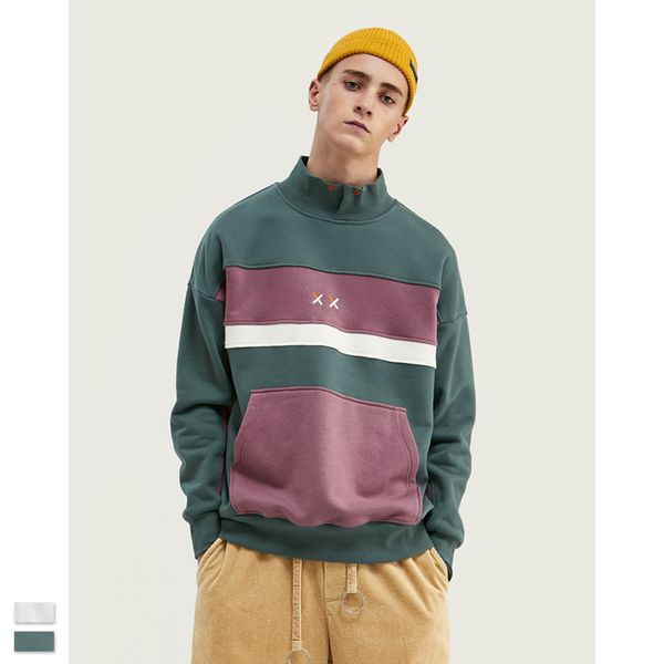 cooo coll men high-collar sweatshirt block-color men's sweatshirt pocket splice harajuku loose mens streetwear, Black
cooo coll men high-collar sweatshirt block-color men's sweatshirt pocket splice harajuku loose mens streetwear, Black