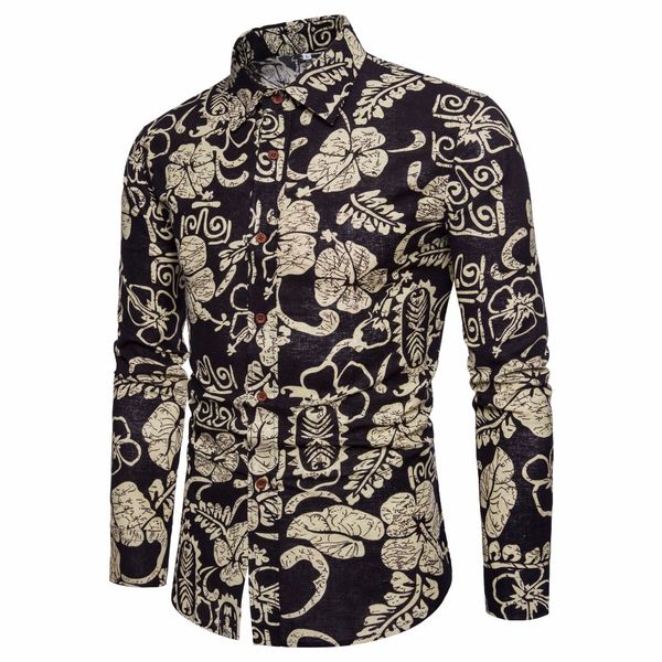 2019 new retro floral printed man casual shirts fashion classic men dress shirt breathable men's long sleeve brand clothing, White;black
2019 new retro floral printed man casual shirts fashion classic men dress shirt breathable men's long sleeve brand clothing, White;black