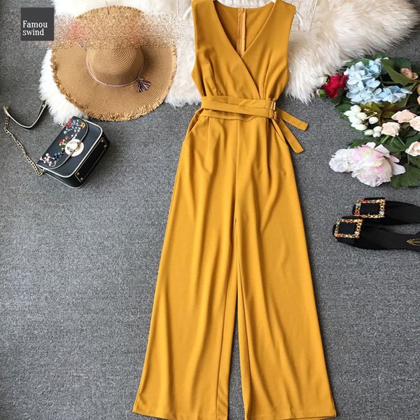 весной 2019 комбинезоны женские безрукавки casual solid v шеи высокой талии поясами женщины wide leg перевозка груза падения, Black;white 
весной 2019 комбинезоны женские безрукавки casual solid v шеи высокой талии поясами женщины wide leg перевозка груза падения, Black;white