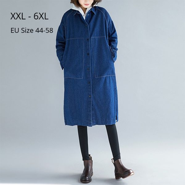 korean style women long sleeves spring autumn trench coats plus size 6xl 5xl 4xl turndown collar coat ladies long denim cardigan, Tan;black 
korean style women long sleeves spring autumn trench coats plus size 6xl 5xl 4xl turndown collar coat ladies long denim cardigan, Tan;black