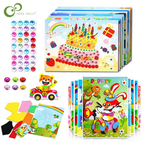7pcs/lot diy diamond stickers & 3d eva foam sticker handmade crystal paste painting puzzle toys kids child stickers toy gift zxh
7pcs/lot diy diamond stickers & 3d eva foam sticker handmade crystal paste painting puzzle toys kids child stickers toy gift zxh