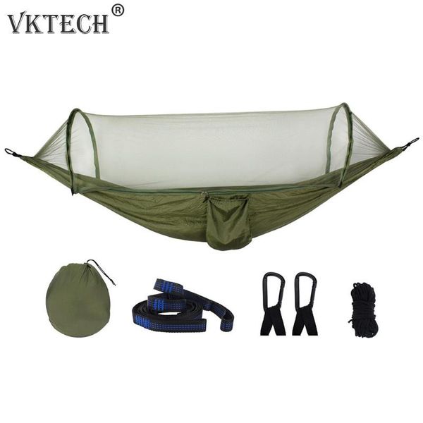 portable outdoor camping hammock with mosquito net parachute fabric tent backpacking travel survival hunting sleeping bed
portable outdoor camping hammock with mosquito net parachute fabric tent backpacking travel survival hunting sleeping bed