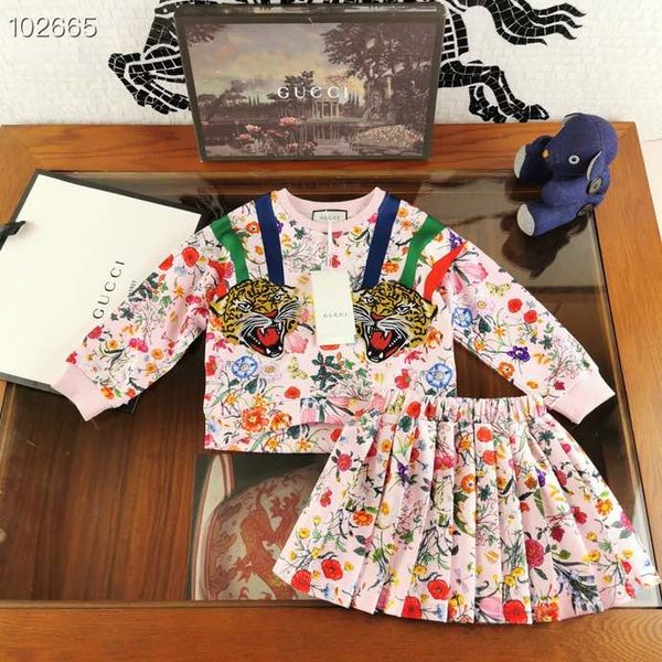 kids princess floral 2pcs sets girl printed jumper +flower skirts autumn children fashion retail clothes, White
kids princess floral 2pcs sets girl printed jumper +flower skirts autumn children fashion retail clothes, White