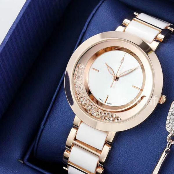 

2018 ГОРЯЧИЙ женщин золотые часы Swarovski кристалл циферблат стали Дамы цепи досуг нар