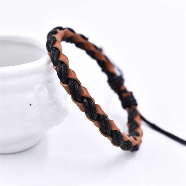 handmade braided bangle bracelets chains wax rope genuine leather woven bracelet for women black brown fashion trend men punk jewelry gift, Golden;silver
handmade braided bangle bracelets chains wax rope genuine leather woven bracelet for women black brown fashion trend men punk jewelry gift, Golden;silver