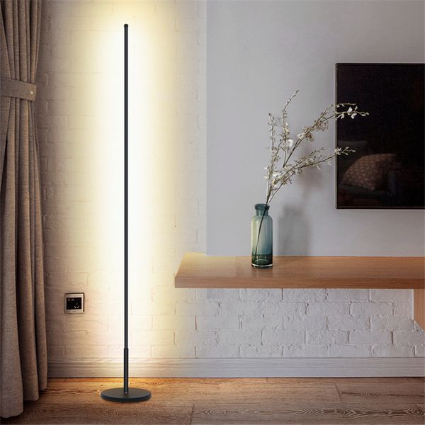 Nordic Minimalist Led Floor Lamps Standing Lamps Living Room Led Black/white Aluminum Luminaria Standing Lamps Lamparas Decorate