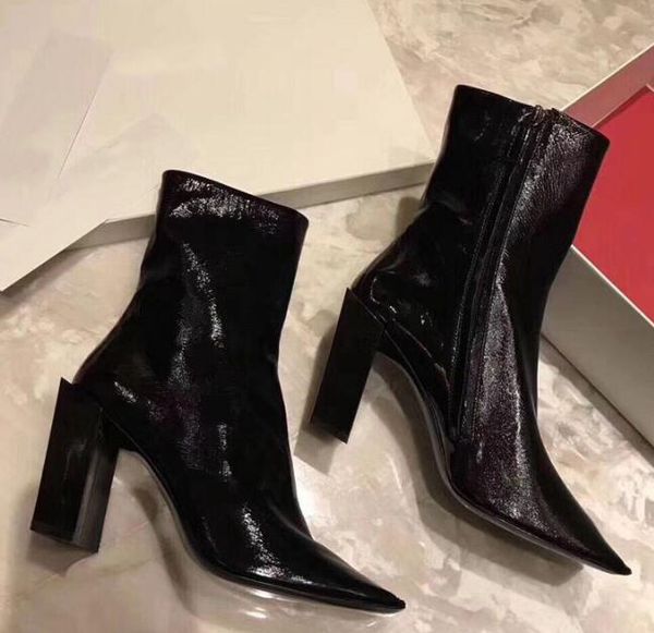 arrival martin womens high heel 8cm chunky heel snow winter ankle cow leather square toes booties sz35-40, Black
arrival martin womens high heel 8cm chunky heel snow winter ankle cow leather square toes booties sz35-40, Black