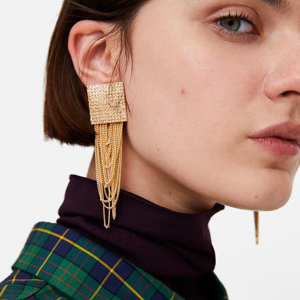 new ins fashion luxury unique designer glittering exaggerated geometry box long metal tassel stud earrings for woman, Golden;silver
new ins fashion luxury unique designer glittering exaggerated geometry box long metal tassel stud earrings for woman, Golden;silver
