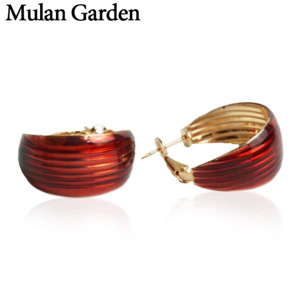 m&g red small hoop earrings for women stripe circle earrings hoops jewelry fashion elegant female accessories gifts wholessale, Golden
m&g red small hoop earrings for women stripe circle earrings hoops jewelry fashion elegant female accessories gifts wholessale, Golden