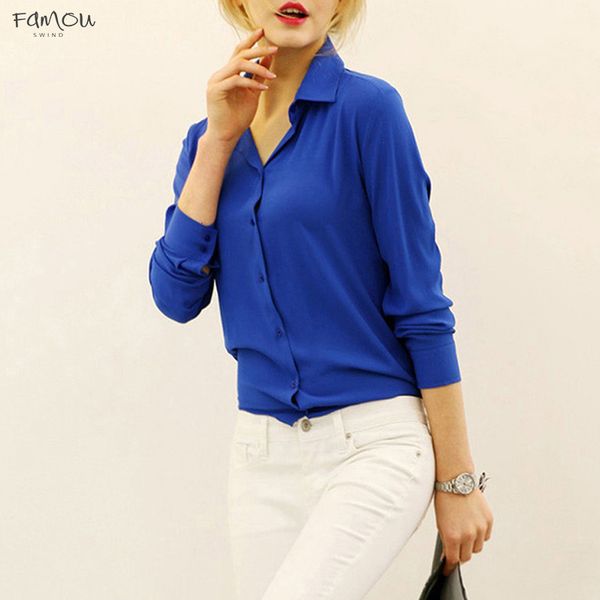 Women Blouses Long Sleeve Direct Selling Female Solid 2019 Autumn New Long-Sleeve Shirt Button Chiffon Womens Slim Clothing
Women Blouses Long Sleeve Direct Selling Female Solid 2019 Autumn New Long-Sleeve Shirt Button Chiffon Womens Slim Clothing