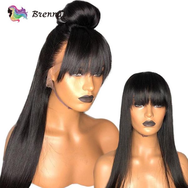 brennas lace wig with bangs 13x6 brazilian straight hair lace front wig with bangs remy hair natural color 150%d, Black;brown
brennas lace wig with bangs 13x6 brazilian straight hair lace front wig with bangs remy hair natural color 150%d, Black;brown