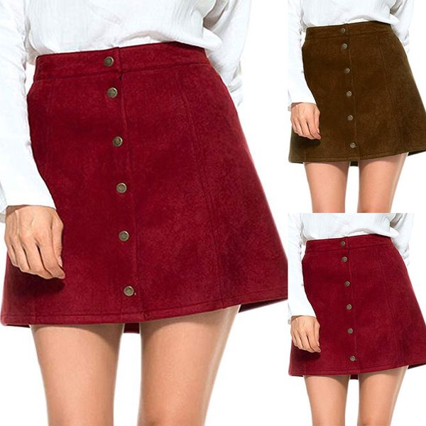 korean clothes women solid vintage suedette button high waist plain a-line short mini skirt faldas mujer moda 2019 summer skirt, Black
korean clothes women solid vintage suedette button high waist plain a-line short mini skirt faldas mujer moda 2019 summer skirt, Black