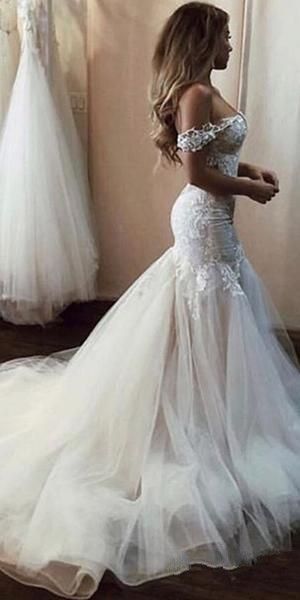 2020 off shoulder see though back lace wedding dresses embroidery lace mermaid bridal gowns wedding reception dress plus size vestidos, White
2020 off shoulder see though back lace wedding dresses embroidery lace mermaid bridal gowns wedding reception dress plus size vestidos, White