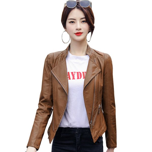 2018 new autumn winter women short design faux pu jacket slim fashion punk bomber outerwear plus size motor vehicle coat ym1016, Black
2018 new autumn winter women short design faux pu jacket slim fashion punk bomber outerwear plus size motor vehicle coat ym1016, Black