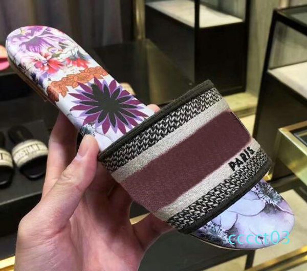 2019 mule dway en coton brode slide luxury designer women sandals new style fashion womens slipper size 35-41 cc4, Black
2019 mule dway en coton brode slide luxury designer women sandals new style fashion womens slipper size 35-41 cc4, Black