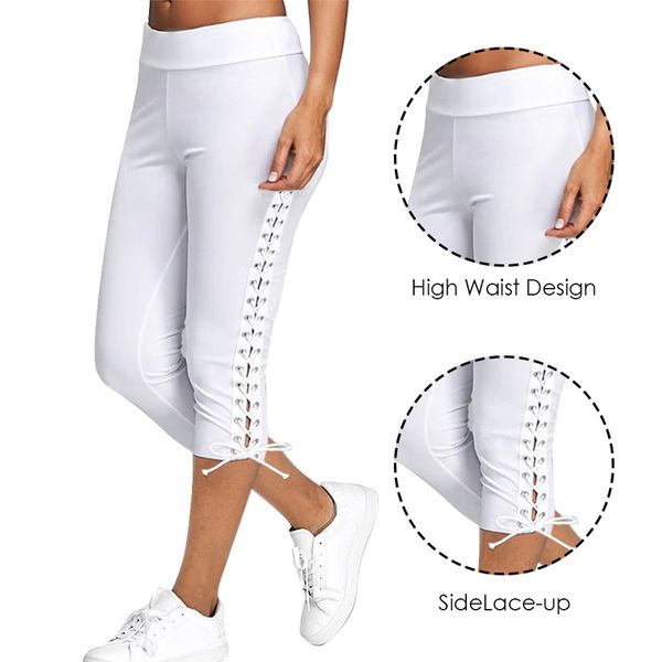 2020 lace up capri leggings casual high waist women side bandage women leggings bottoms trouser solid white black, White;red
2020 lace up capri leggings casual high waist women side bandage women leggings bottoms trouser solid white black, White;red