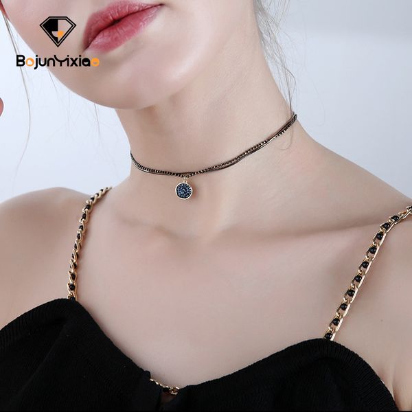 wild personality double pendant fashion neck chain female clavicle chain chocker collar simple girl necklace jewelry accessories, Silver
wild personality double pendant fashion neck chain female clavicle chain chocker collar simple girl necklace jewelry accessories, Silver