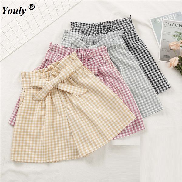 self tie waist bow casual plaid shorts 2020 summer cute mid waist straight leg shorts women elastic office ladies elegant, White;black
self tie waist bow casual plaid shorts 2020 summer cute mid waist straight leg shorts women elastic office ladies elegant, White;black