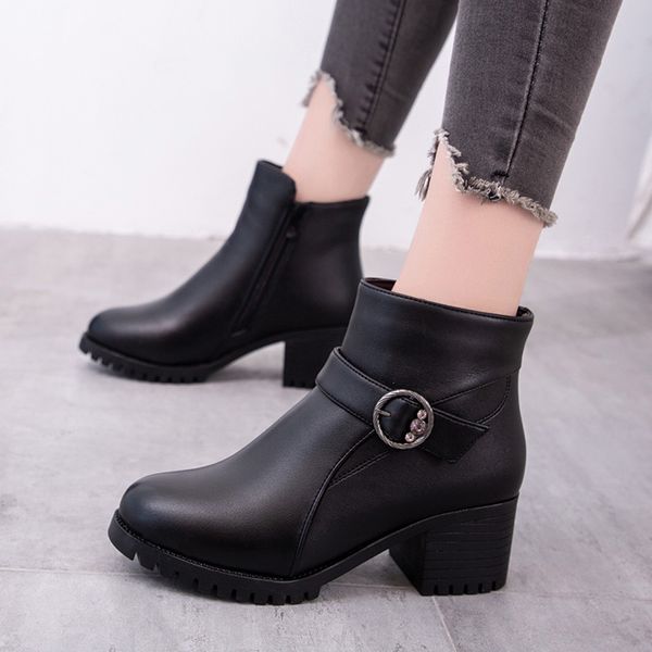 winter boots women's fashion ladies leather buckle strap high heel snow shoes woman boot side zipper short boots dropshipping, Black
winter boots women's fashion ladies leather buckle strap high heel snow shoes woman boot side zipper short boots dropshipping, Black
