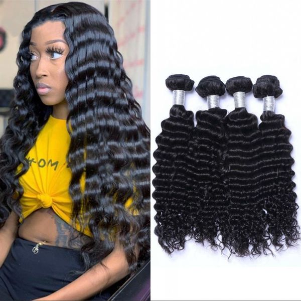 deep wave mongolian hair weave bundles natural color unprocessed human hair weaving 8-26 inch 4 piece for women, Black
deep wave mongolian hair weave bundles natural color unprocessed human hair weaving 8-26 inch 4 piece for women, Black