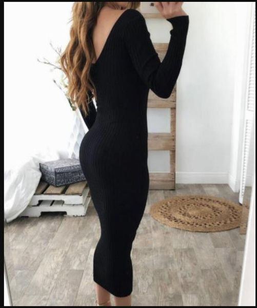 double v women long dress spring solid color knitted pencil dress long sleeved striped dresses clothing, Black;gray
double v women long dress spring solid color knitted pencil dress long sleeved striped dresses clothing, Black;gray