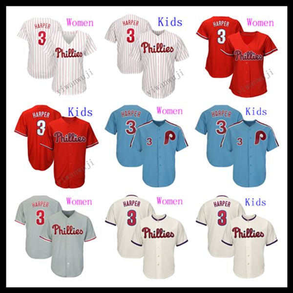 women kids 3 harper jersey bryce cool jerseys mesh retro white red blue cream gray base player baseball jerseys, Blue;black
women kids 3 harper jersey bryce cool jerseys mesh retro white red blue cream gray base player baseball jerseys, Blue;black