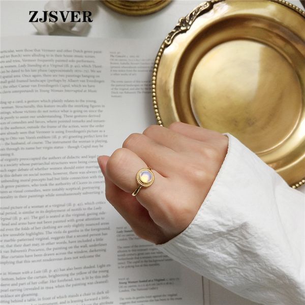 zjsver korean jewelry 925 sterling silver rings golden fashion simple color crystal inlay opening adjustable women ring, Golden;silver
zjsver korean jewelry 925 sterling silver rings golden fashion simple color crystal inlay opening adjustable women ring, Golden;silver