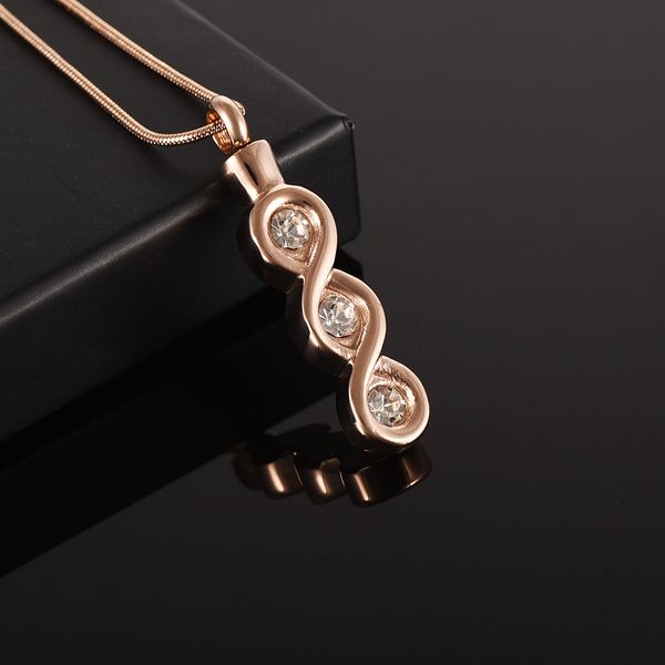 z260 rose gold elegant crystals inlay memorial urn necklace twisted fashion design cremation pendant stainless steel jewelry ash holder, Silver
z260 rose gold elegant crystals inlay memorial urn necklace twisted fashion design cremation pendant stainless steel jewelry ash holder, Silver