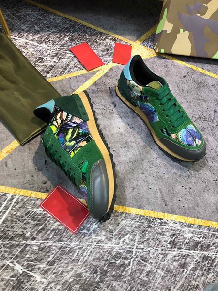 2021 suede sneaker men casual shoes women outdoor flat shoes fashion luxury lace-up round toe leather sneaker, Black
