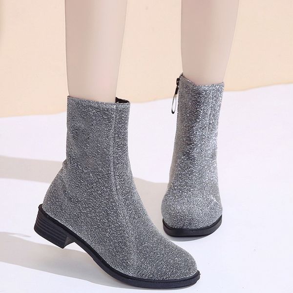 rimocy silver shiny sequins ankle boots for women fashion side zipper chunky heels booties mujer plus size winter shoes mujer 40, Black
rimocy silver shiny sequins ankle boots for women fashion side zipper chunky heels booties mujer plus size winter shoes mujer 40, Black