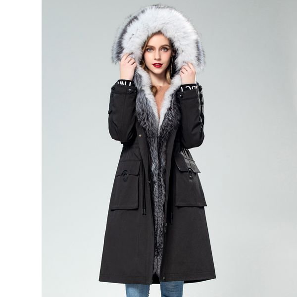 new 2019 autumn detachable natural rex fur liner warm winter fur coat women large real collar hooded parkas, Black
new 2019 autumn detachable natural rex fur liner warm winter fur coat women large real collar hooded parkas, Black