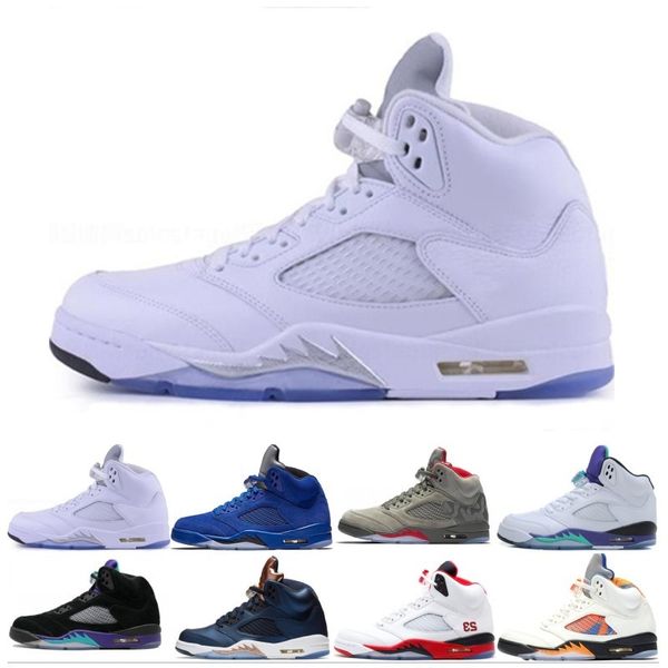 New Classic 5 5s V OG Black Metallic Gold White Cement Mens Basketball Shoes blue Suede Olympic metallic Fire Red Sports Sneakers Shoes