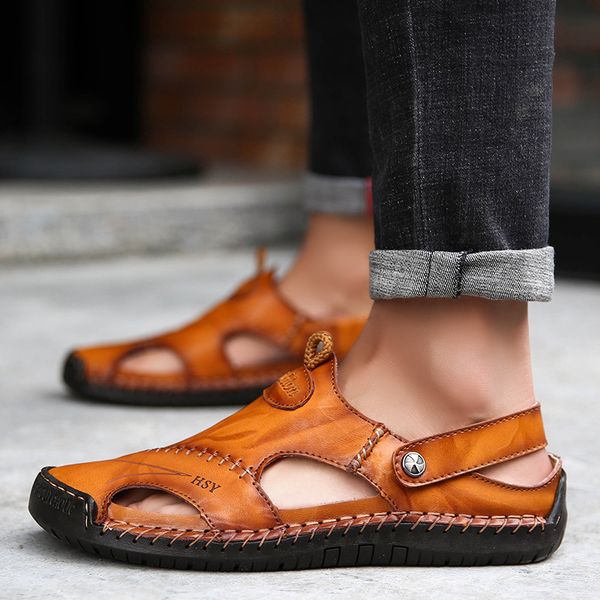 soft leather men's sandals classic roman sandals casual comfortable shoes summer outdoor beach man sandals casual sneakers 38-48, Black
soft leather men's sandals classic roman sandals casual comfortable shoes summer outdoor beach man sandals casual sneakers 38-48, Black