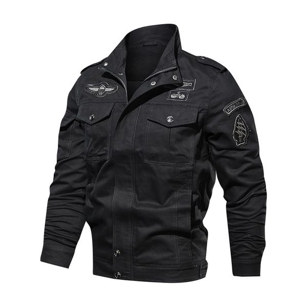 style-2019 spring and autumn fashion wash cotton air force one military jacket men's wear, Black;brown
style-2019 spring and autumn fashion wash cotton air force one military jacket men's wear, Black;brown