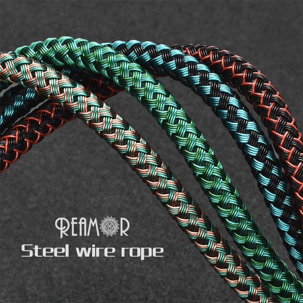 reamor 1m unique colors mixed 6mm steel wire braided leather cord super fiber leather string rope bracelet diy jewelry findings, Blue;slivery
reamor 1m unique colors mixed 6mm steel wire braided leather cord super fiber leather string rope bracelet diy jewelry findings, Blue;slivery