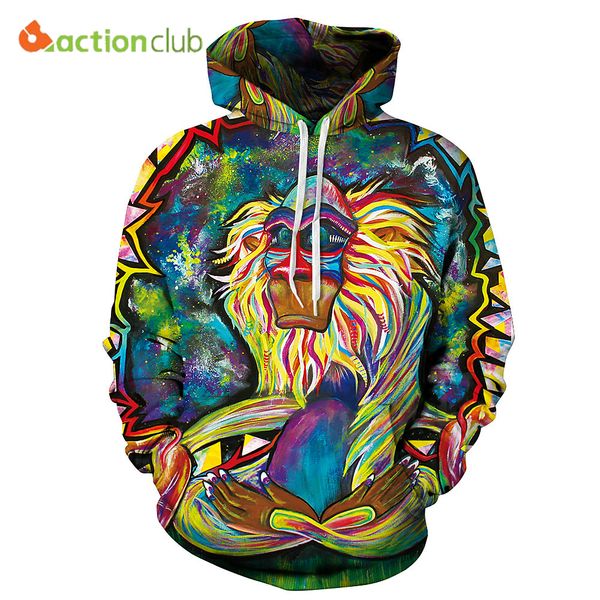actionclub 2017 spring new fashion mens hoodies and sweatshirts 3d print colors monkey coats hiphop coats casual sportswear, Black
actionclub 2017 spring new fashion mens hoodies and sweatshirts 3d print colors monkey coats hiphop coats casual sportswear, Black
