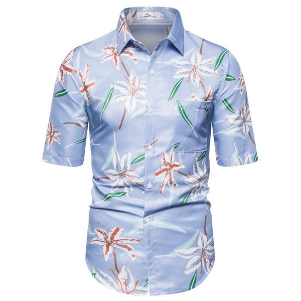 2020 summer beach men casual shirt mens fashion turn-down collar print short sleeve shirt blusas male blue hawaiian, White;black
2020 summer beach men casual shirt mens fashion turn-down collar print short sleeve shirt blusas male blue hawaiian, White;black