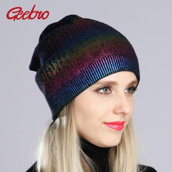 geebro new women's bronzing and silver beanies pompom hat spring wool knitted hats ladies metal multicolor beanie cap dq180, Blue;gray
geebro new women's bronzing and silver beanies pompom hat spring wool knitted hats ladies metal multicolor beanie cap dq180, Blue;gray