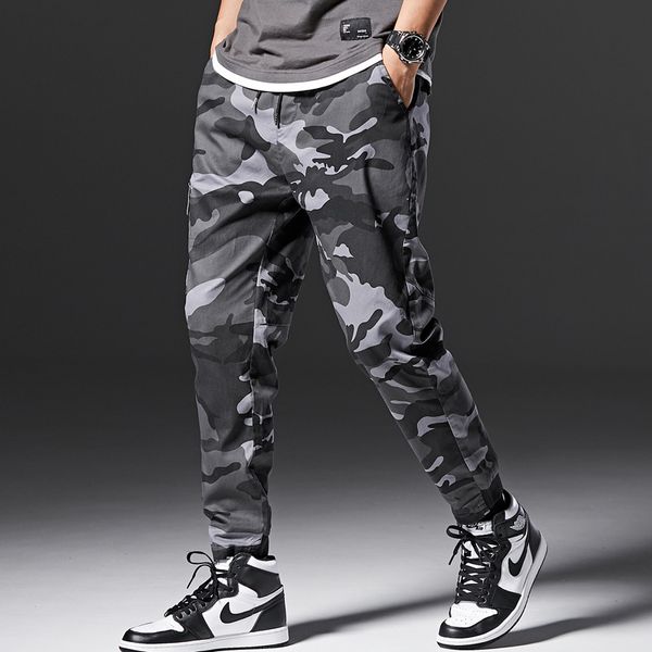 men's trousers 2019 new style fashion large size ankle banded pants camouflage dark stripes trend outdoor workwear casual pants, White;black
men's trousers 2019 new style fashion large size ankle banded pants camouflage dark stripes trend outdoor workwear casual pants, White;black