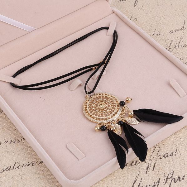 zoshi elegant feather long beaded black chain tassel necklaces for women office accessory bohemia costumes jewelry bijoux, Silver
zoshi elegant feather long beaded black chain tassel necklaces for women office accessory bohemia costumes jewelry bijoux, Silver