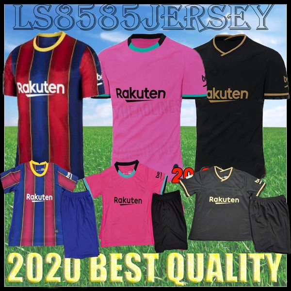 

FC BARCELONA футбол Джерси 20 21 Camiseta де Futbol ANSU FATI 2020 Месси Griezmann де Йонг Maillots де футбол рубашку мужчин дети комплект Камиза